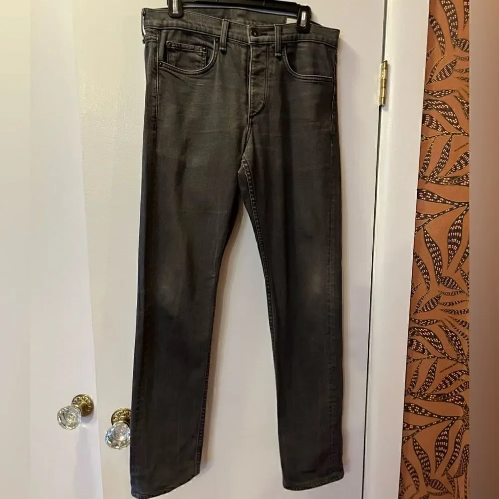 RAG & BONE Fit 2 Shelter Slim Fit Dark Grey Authentic Stretch Jean Men’s Size 30 - Picture 2 of 9